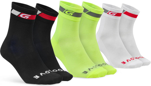 GripGrab Tricolore Regular Cut Summ Socks 3-Pack - Simple Bike Store