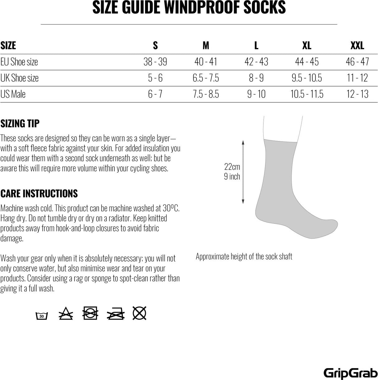 GripGrab Windproof Spring-Autumn Socks - Simple Bike Store
