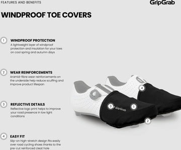 GripGrab Windproof Road Toe Covers - Simple Bike Store
