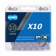KMC X10 EPT Chain - Silver - Simple Bike Store