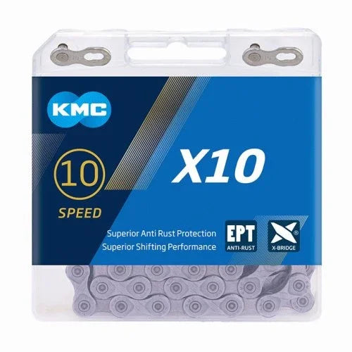 KMC X10 EPT Chain - Silver - Simple Bike Store