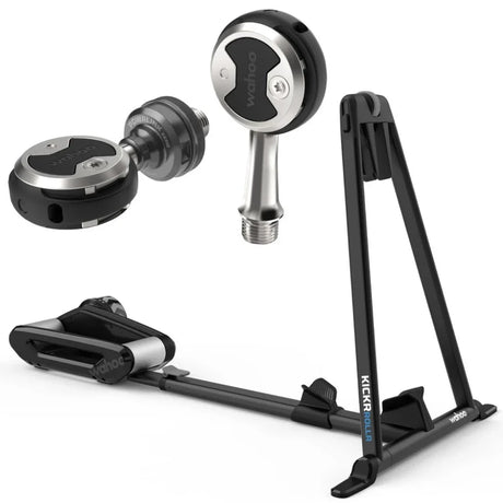 Wahoo KICKR ROLLR Bike Trainer + POWRLINK ZERO Single-Sided Power Pedals Bundle - Simple Bike Store