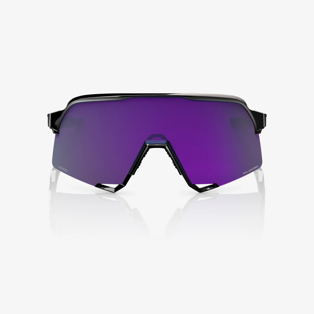 100% - S3 Polished Black HiPER® Polarized Lavender Mirror Lens