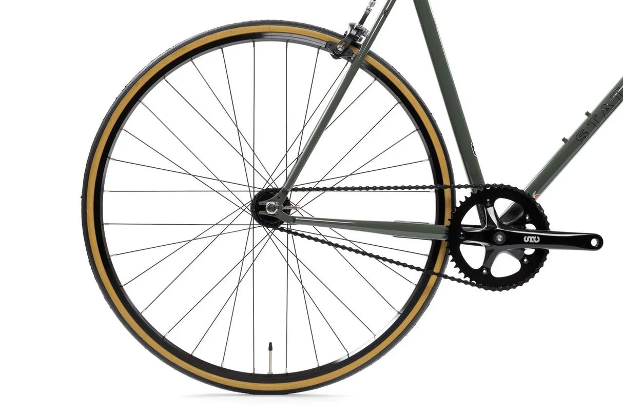 State Bicycles Co. Army Green - 4130 Core - Line - Simple Bike Store