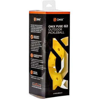 Onix Fuse G2 Pickleballs 3pack, Yellow
