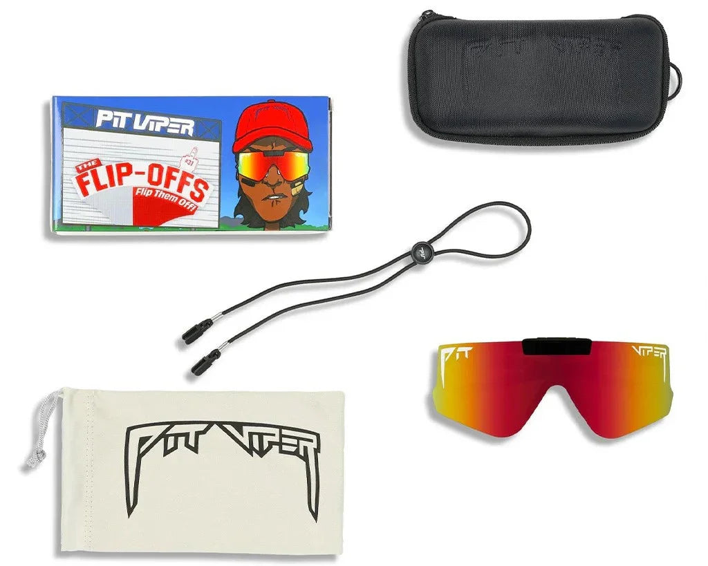 Pit Viper The Exec Flip-Offs – Occhiali Da Sole Polarizzati Con Lenti Cat 3 E Tecnologia Flip-Up – Colore Arcobaleno Multicolore