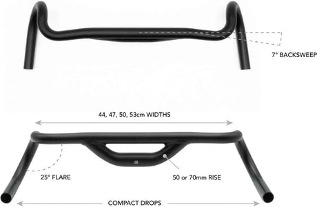 Redshift Handlebar Top Shelf 70mm Rise - Simple Bike Store