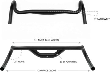 Redshift Handlebar Top Shelf 50mm Rise - Simple Bike Store