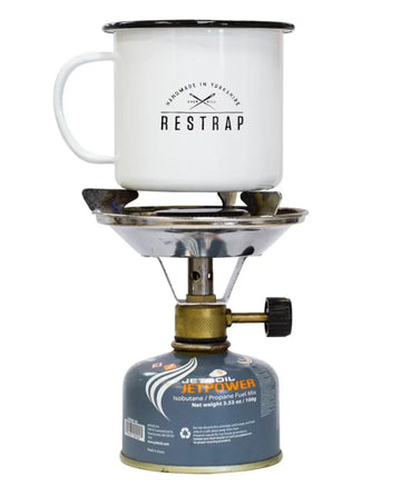 Restrap Enamel Mug White 20oz - Simple Bike Store