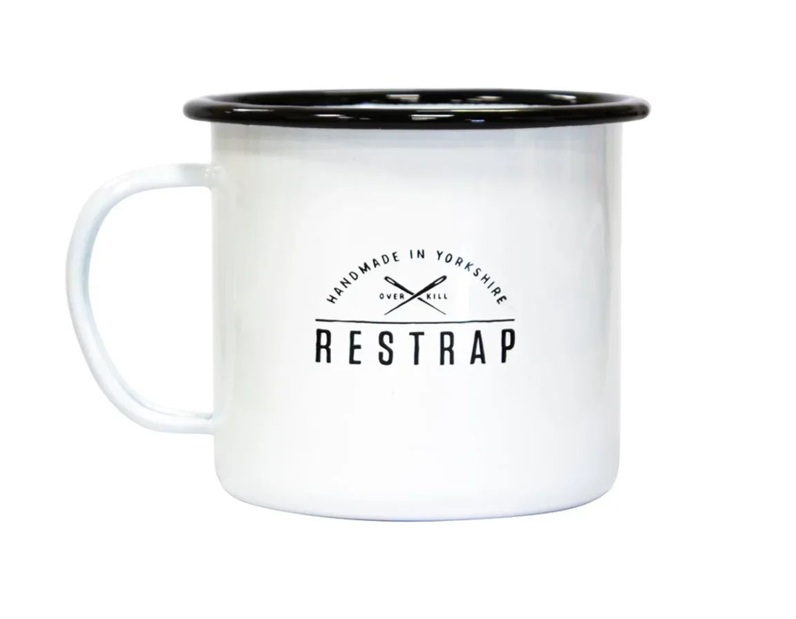 Restrap Enamel Mug White 20oz - Simple Bike Store