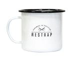Restrap Enamel Mug White 20oz - Simple Bike Store