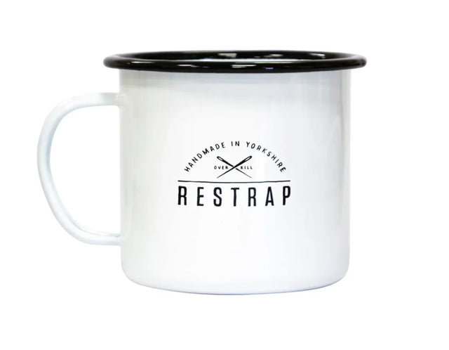 Restrap Enamel Mug White 20oz - Simple Bike Store