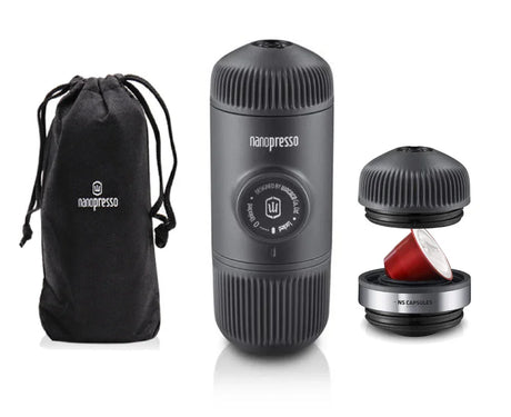 WACACO Nanopresso Ground Coffee Maker + NS Adapter + Carrying Bag - Simple Bike Store